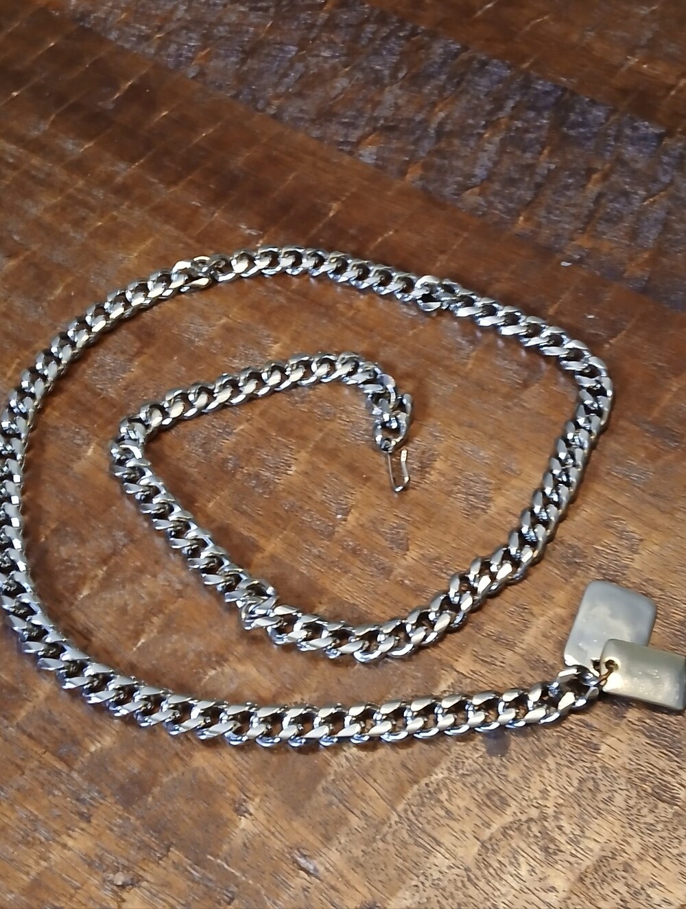 Vintage Silvertone Chain Belt